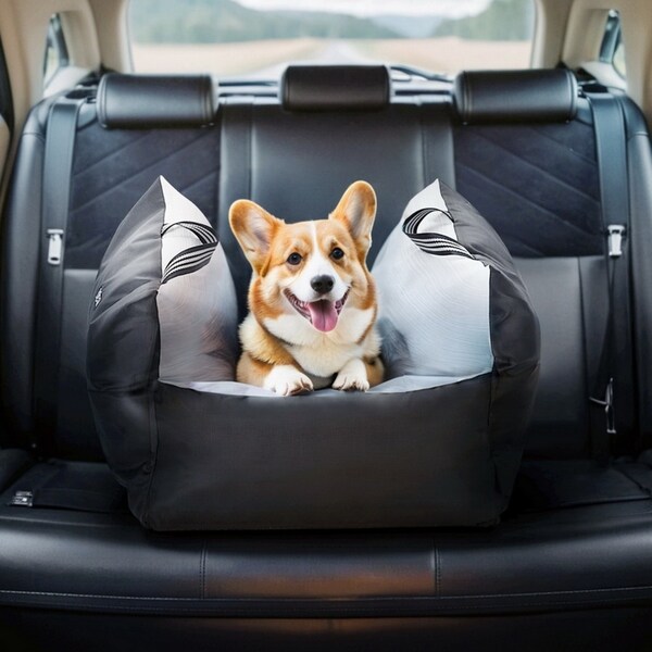 i.Pet Dog Car Seat Booster Cover Dog Bed Portable Waterproof Belt Non Slip