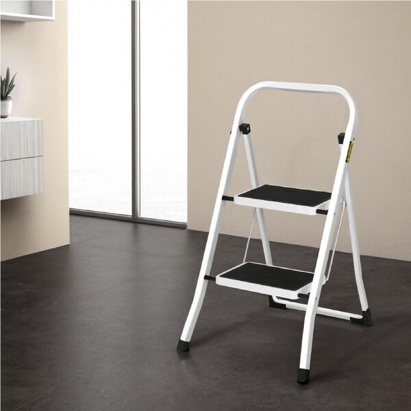 2 Step Ladder Giantz Multi-Purpose Folding Steel Light Weight Platform