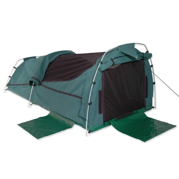 Sahara Nomad King Single Dome Canvas Swag & Bag - Green