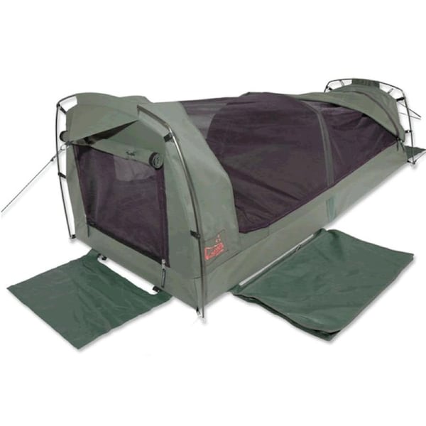 Sahara Vagabond Deluxe King Single Dome Canvas Swag & Bag