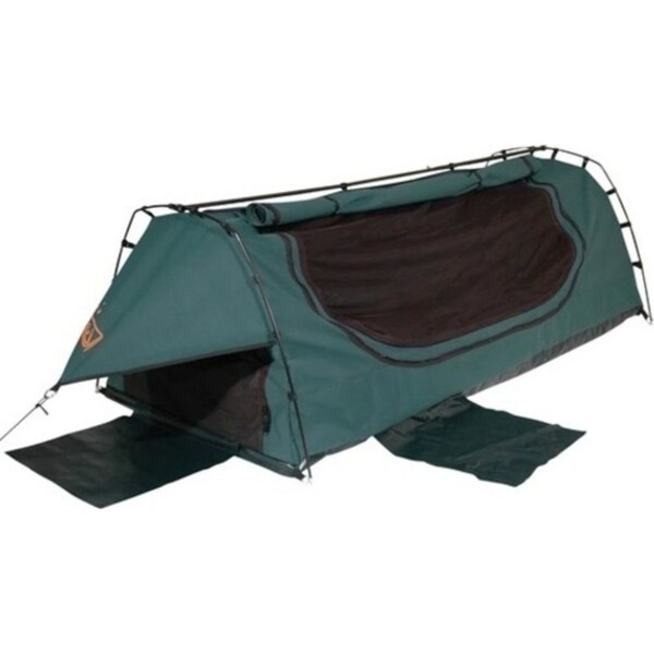 Sahara Explorer King Single Freestanding Dome Canvas Swag - Green