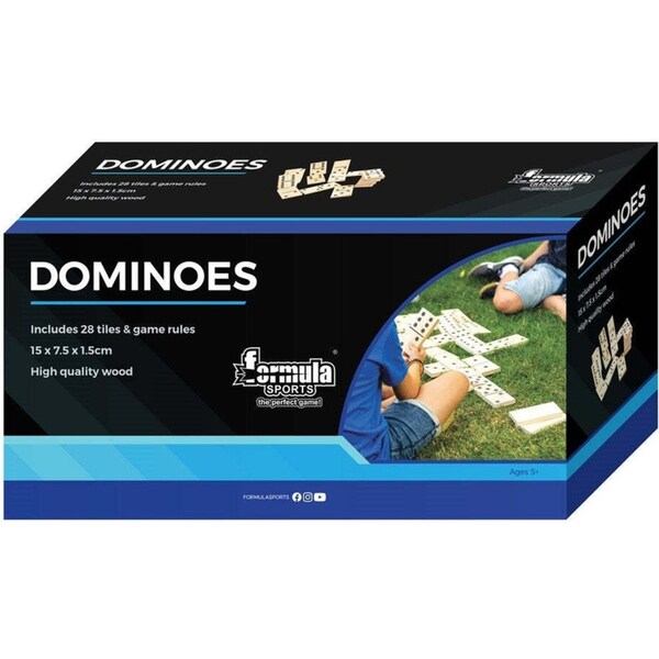 Formula Sports 15x7.5cm Wood Dominoes Tabletop Game Interactive Family Toy 5y+