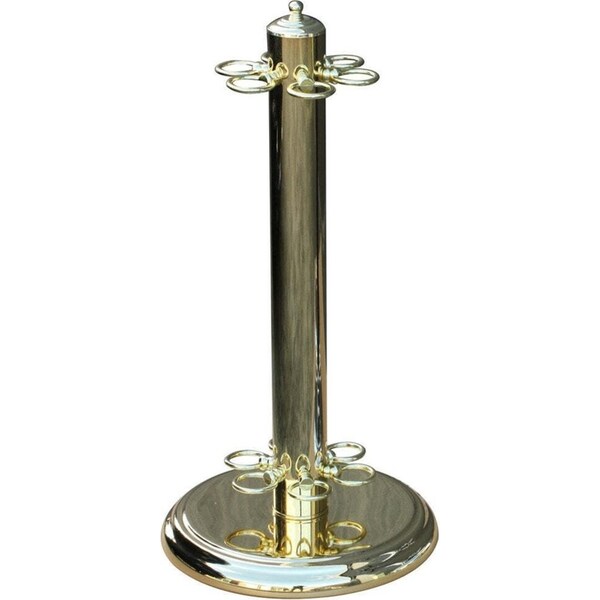 Formula Sports Metal 6 Billiard Cue Stand Storage Holder Standing Rack Brass