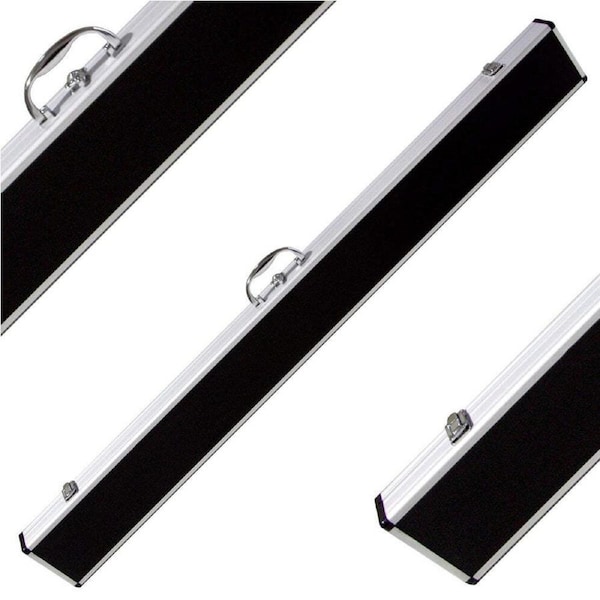 Formula Sports 48" Aluminium 3/4 2-Cue Case/Snooker Stick Storage Carry Black