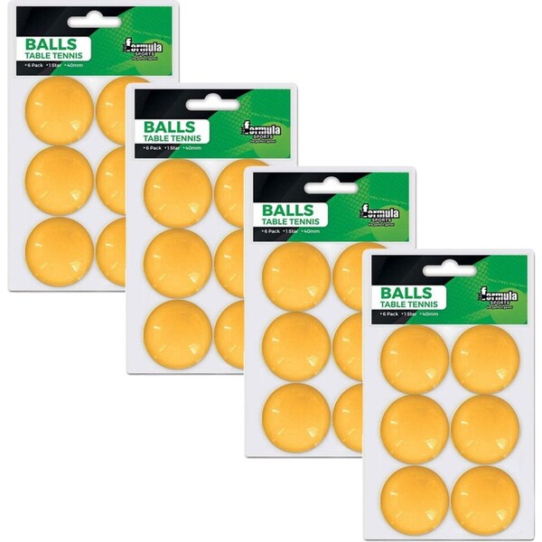 24pc Formula Sports 4cm Table Tennis Balls Ping Pong Practice/Training Orange