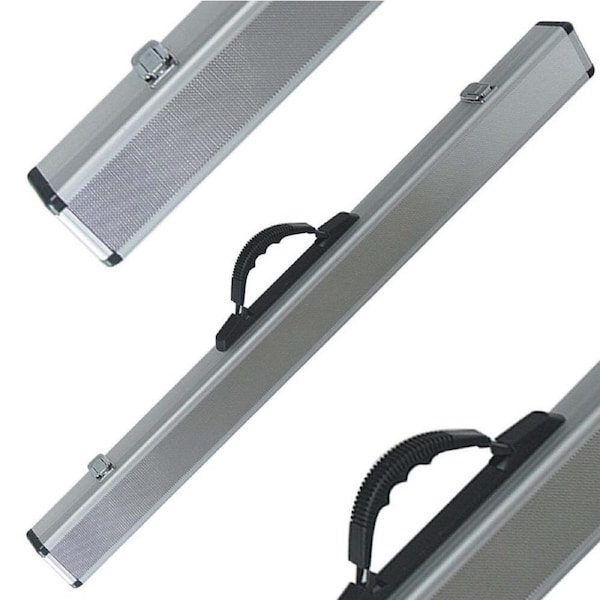 Formula Sports 34" Aluminium 2-Cue Case/Snooker Stick Storage Accessory Silver