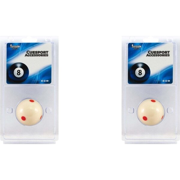 2x Formula Sports Training 6 Spot Cue Ball 1 7/8" Pool/Billiard Game White
