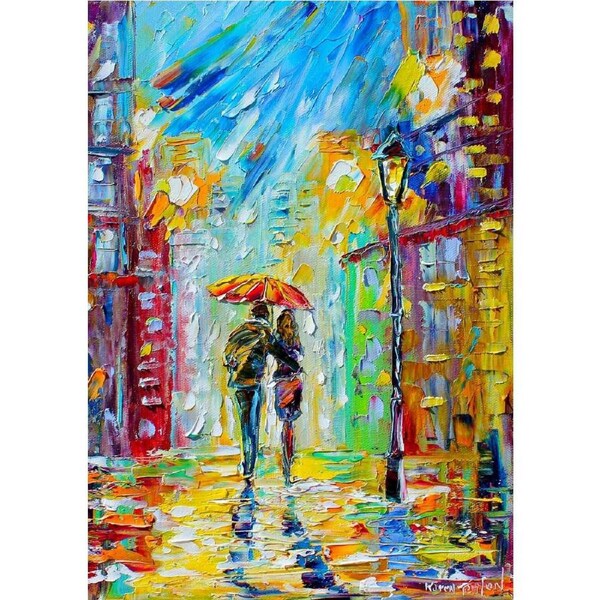 Enjoy - Rainy Romance in the City Puzzle 1000pc