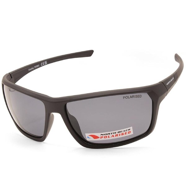 North Beach Grayling Matte Black/Grey Men's Polarised Sunglasses 70708