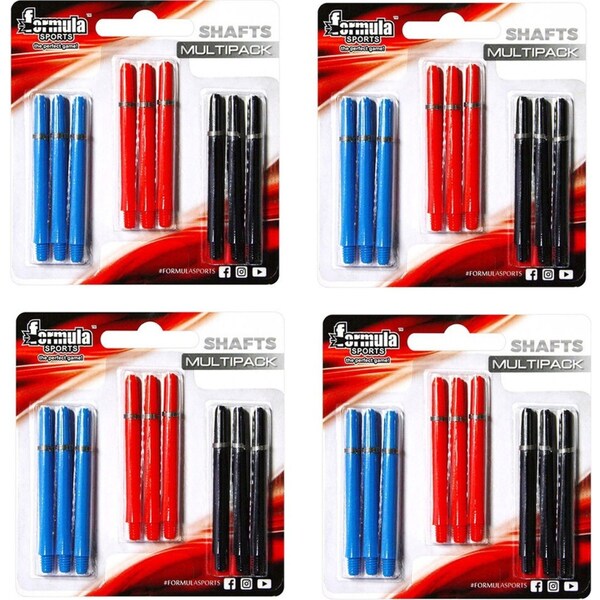36pc Formula Sports Nylon Dart Ring Grip Shafts Multipack Accessory 48mm Asst