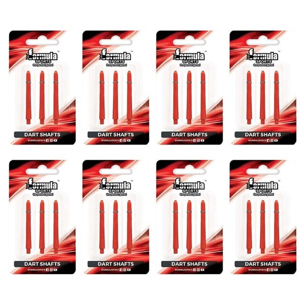 24pc Formula Sports Nylon Dart Ring Grip Shafts Accessory Short 35mm Assorted