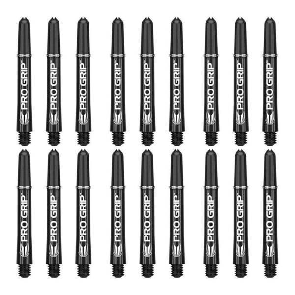 18pc Target Pro Grip Nylon Shaft/Dart Stem Replacement Accessory Medium Black