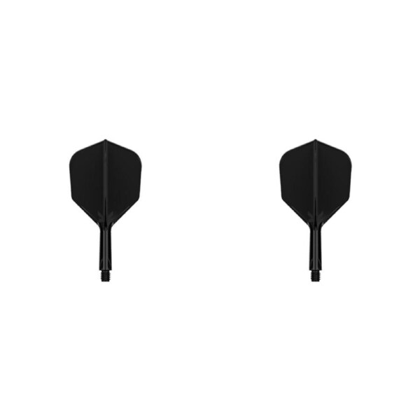 2x Target K-Flex Moulded Flight & Shaft Replacement Dart Accessory No.6 Med BLK