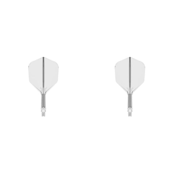 2x Target K-Flex Moulded Flight & Shaft Dart Accessory No.6 Intermediate Clear