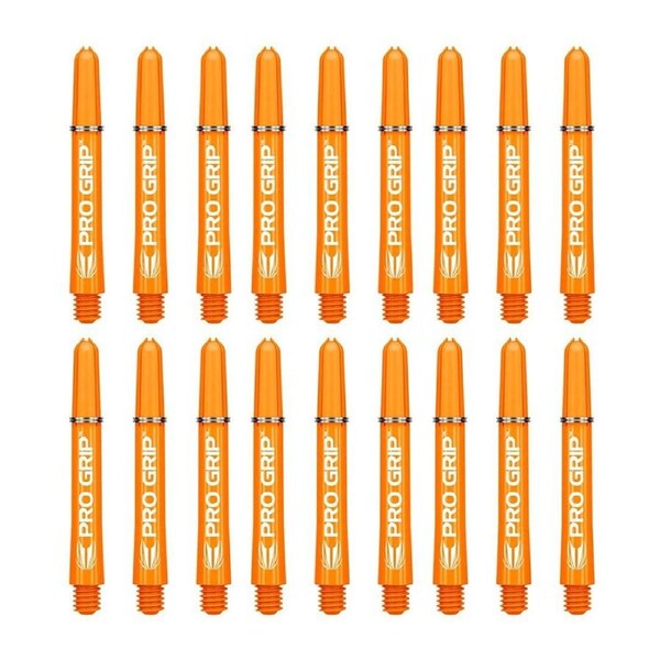 18pc Target Pro Grip Nylon Shaft Replacement Dart Accessory Intermediate ORNG
