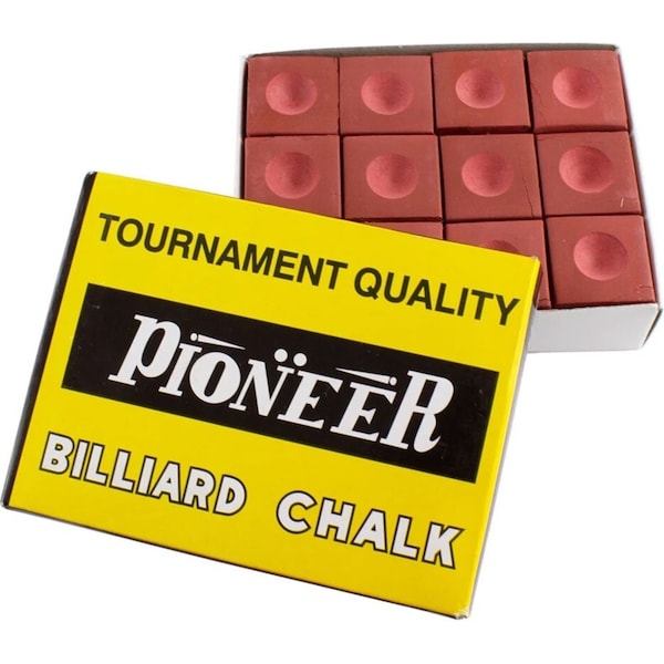12PK Formula Sports Pioneer Cue Chalk Snooker/Billiard Accessory Square Red