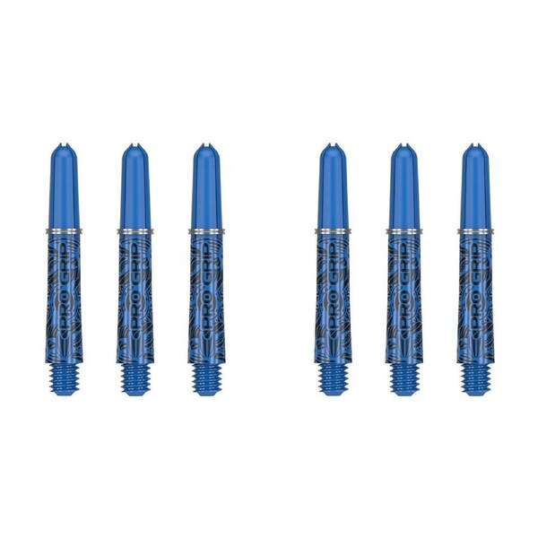 6pc Target Pro Grip Ink Shaft Dart Game Accessory Multipack Intermediate Blue