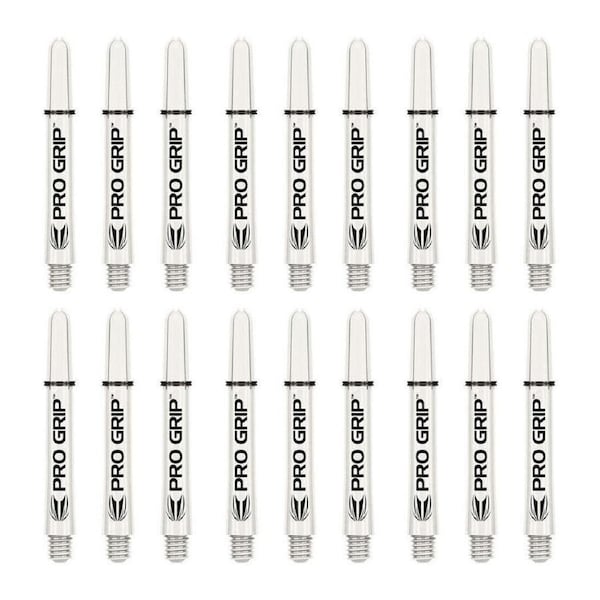 18pc Target Pro Grip Shaft Dart Flight Stem Throw Game Accessory Short White