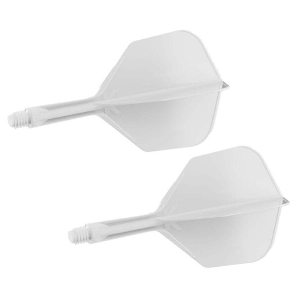 2x Target K-Flex Moulded Flight & Shaft Dart Accessory No.6 Intermediate White