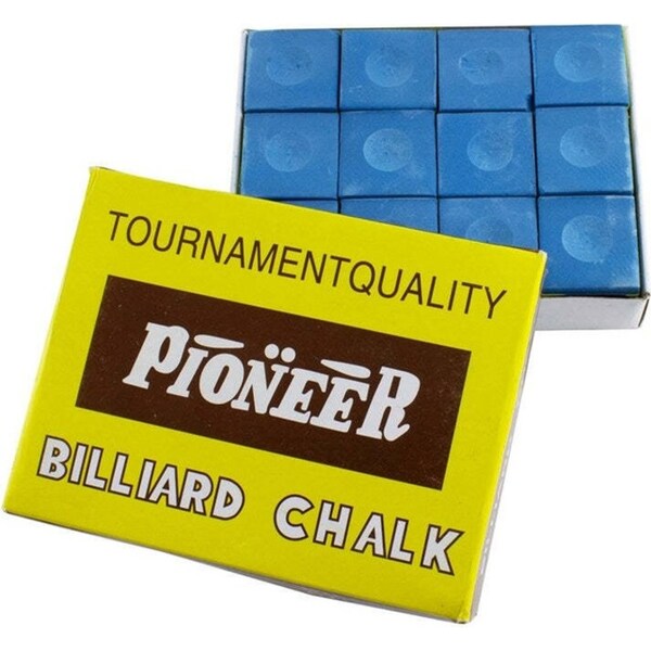 12PK Formula Sports Pioneer Cue Chalk Snooker/Billiard Accessory Square Blue