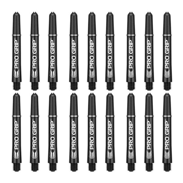 18pc Target Pro Grip Nylon Shaft/Dart Stem Replacement Accessory Short Black