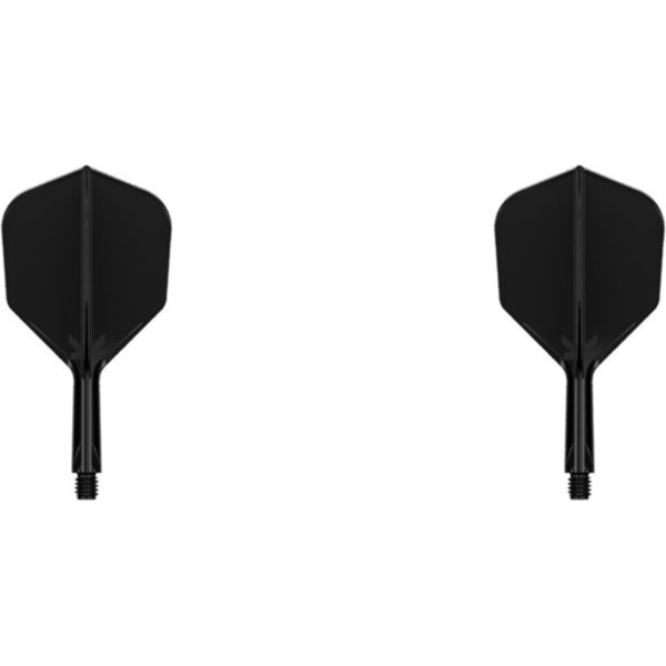 2x Target K-Flex Moulded Flight & Shaft Dart Accessory No.6 Intermediate Black