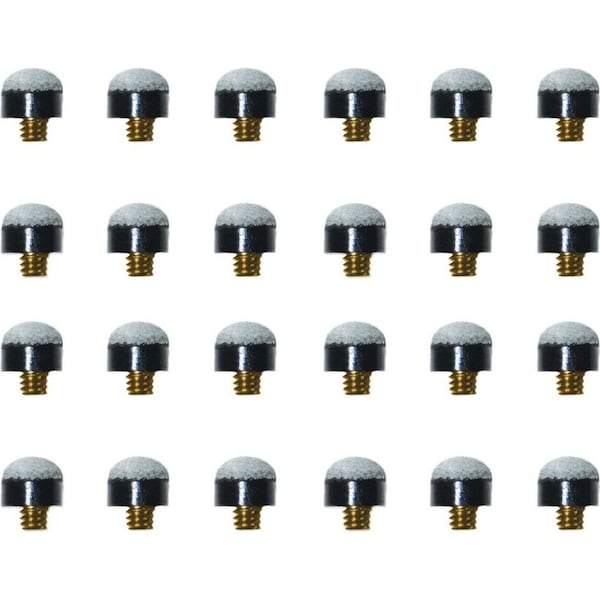 24pc Formula Sports Leather Tip Screw Snooker Cue Replacement 10mm Blue