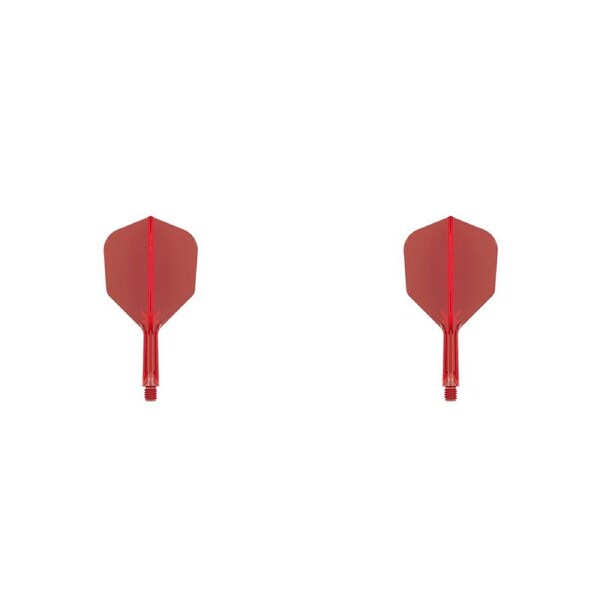 2x Target K-Flex Moulded Flight & Shaft Dart Accessory No.6 Intermediate Red