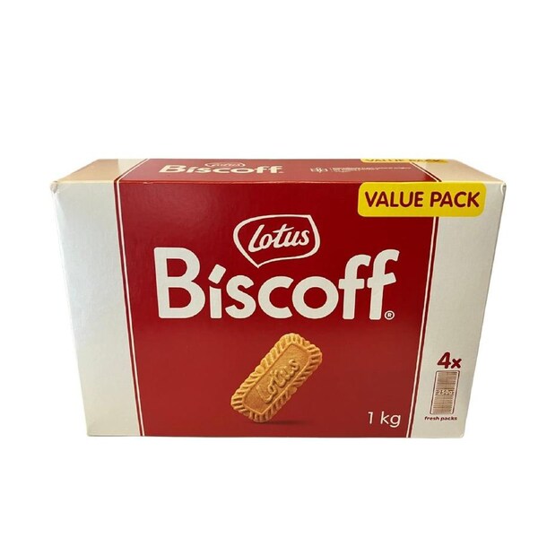 Lotus Biscoff Cookies Value Pack 1kg 4 x 250g