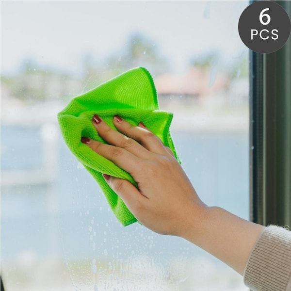 6 Pcs Spiffy 30cm Labelled Microfibre Cloths