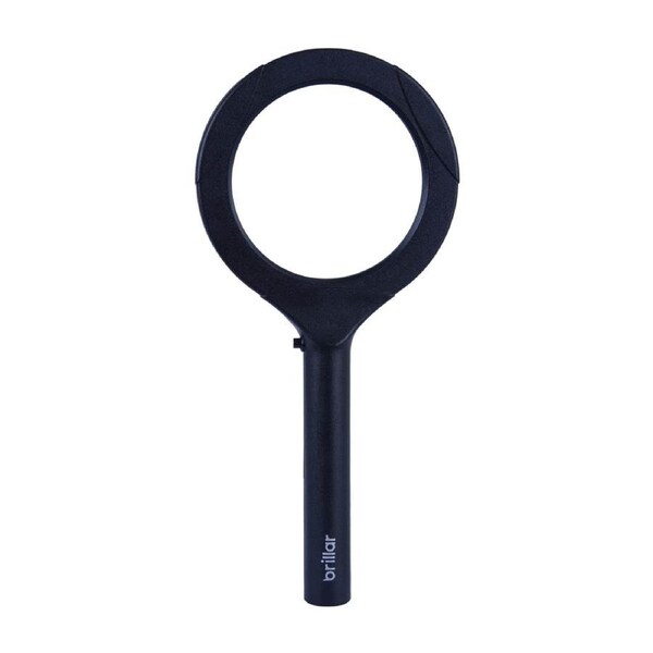 Brillar Light Up Magnifying Glass – Black, 3× Magnification with COB LED Lighting