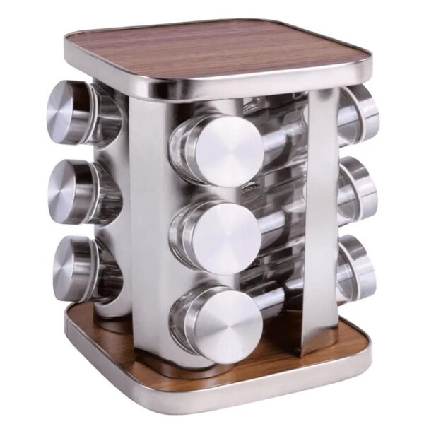 Clevinger Rotating Spice Rack Organiser with 12 Jars