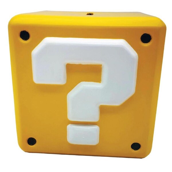 Super Mario Question Mark Block Shaped Money Bank