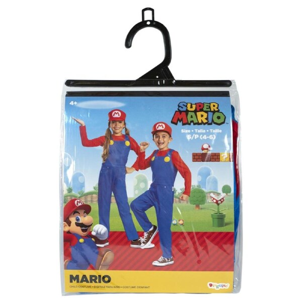 Super Mario Mario Value Plus Costume Size 4-6