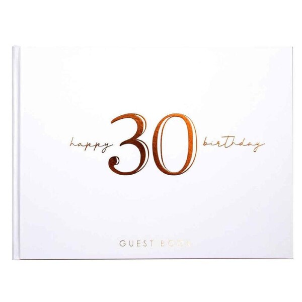 Rose Gold 30th Birthday Guest Book