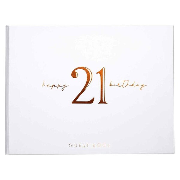 Rose Gold 21st Birthday Guest Book