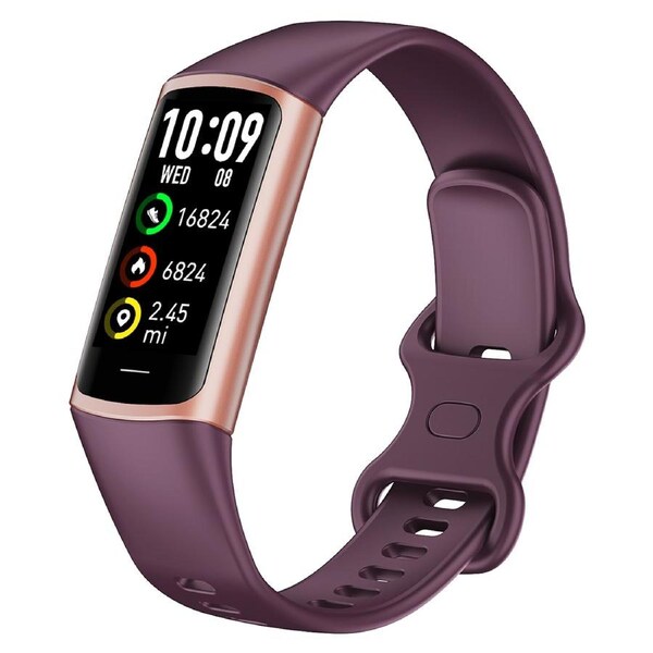 TODO Fitness Tracker Smart Watch BT 5.0 Body Thermometer Temperature BPM Monitor - Purple