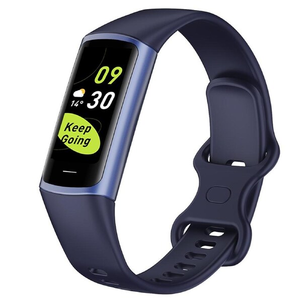 TODO Fitness Tracker Smart Watch BT 5.0 Body Thermometer Temperature BPM Monitor - Blue