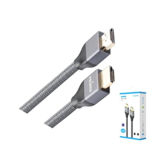 8Ware Premium HDMI 2.0 Cable 1m Retail Pack 19 pins Male to Male UHD 4K HDR High Speed Ethernet ARC Gold Plated for TV XBOX One PS5 PS4 Laptop Monitor