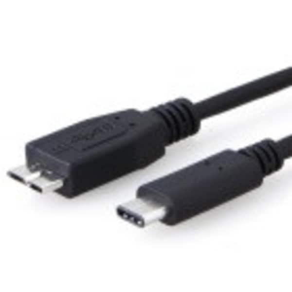 8Ware USB-C to Micro USB-B Cable 1m Type-C to Micro B Male to Male Black 10Gbps