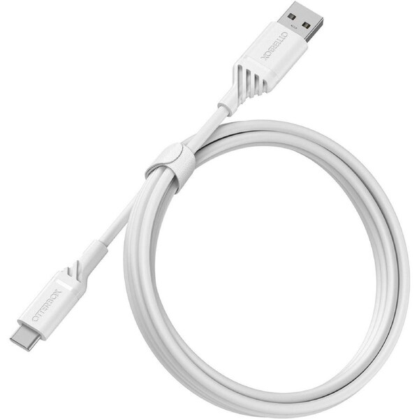 OtterBox USB-C to USB-A (2.0) Cable (1M) - White (78-52536), 3 AMPS (60W), 3K Bend/Flex,Samsung Galaxy,Apple iPhone,iPad,MacBook,Google,OPPO,Nokia