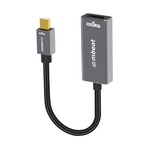 mbeat Tough Link Mini DisplayPort to HDMI Adapter Seamless Connectivity HDMI Version: 1.3 1080p@60Hz HD display