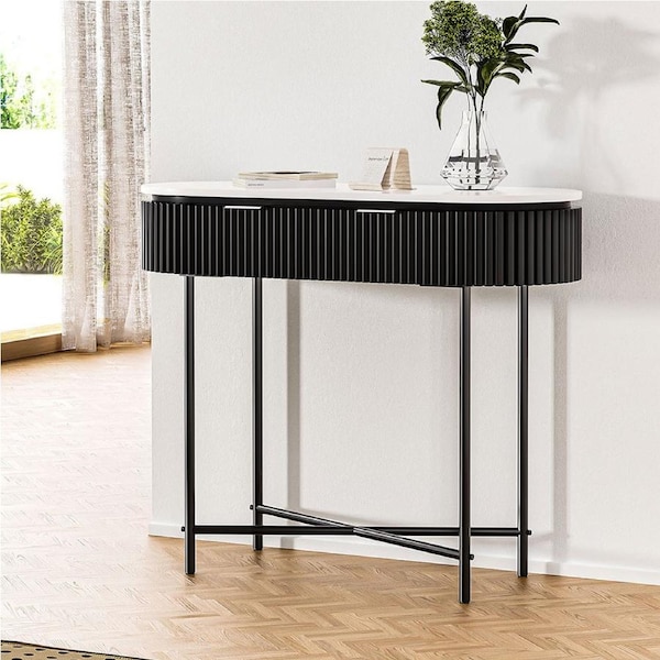2 Drawers Artiss Console Table 100CM