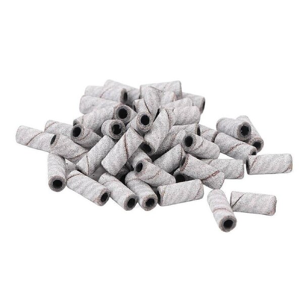 Mini Sanding Band Paper 3mm Nail Drill Mandrel - White Color #100 Grit (100pcs)
