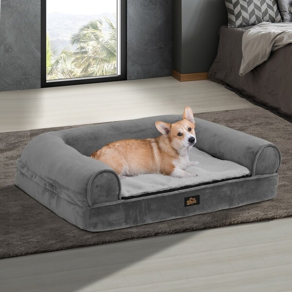 Alopet Pet Calming Bed Memory Foam Dog Orthopedic Sofa Removable Cover XX Large