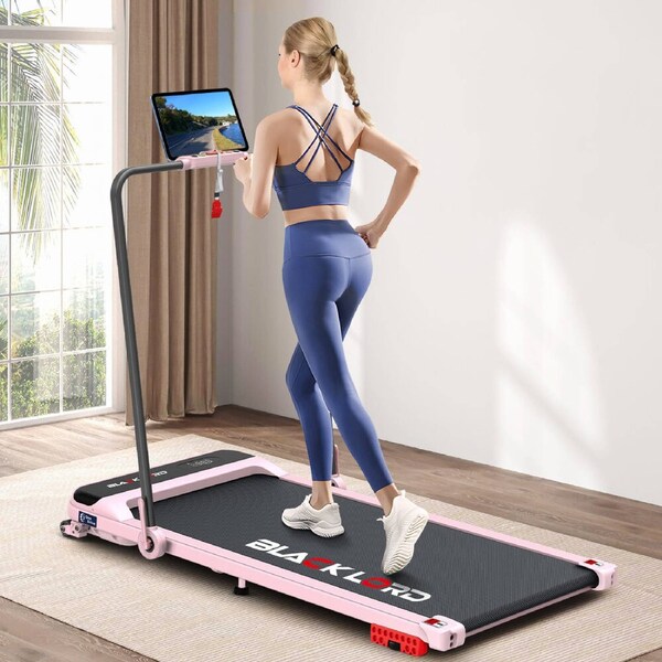 1 BLACK LORD Treadmill Electric Walking Pad Home Office Incline Foldable Pink