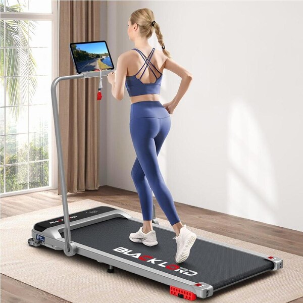 BLACK LORD Walking Pad Treadmill Incline Foldable