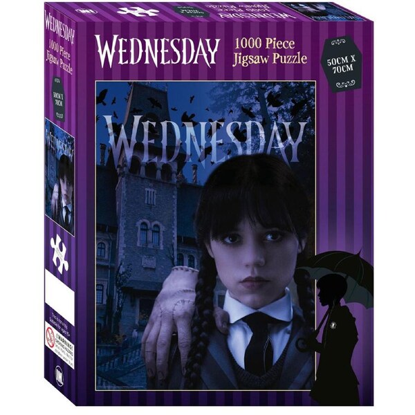 Wednesday Addams & Thing Dark Side 1000pc 50 x 70cm/19.7 x 27.5" Puzzle 15Y+
