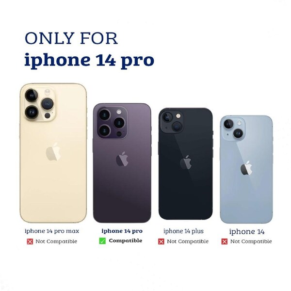 iPhone 14 Pro Rugged Armour Case Cover with 360o Rotation, Belt Clip, and Kickstand - Tough and Shockproof Protection - Navy