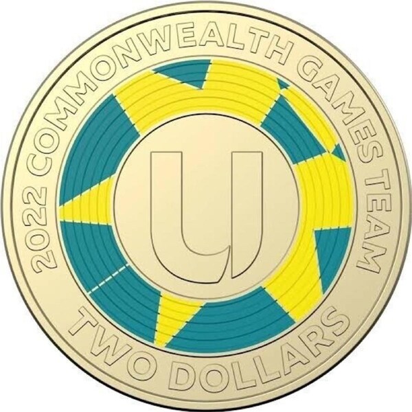 2022 Australia Commonwealth Games Letter U $2 TWO DOLLAR COIN LIGHTLY CIRC